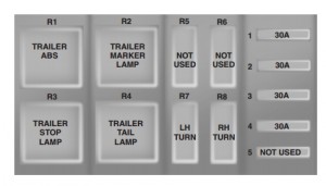 Ford F-series F-650/F750 (2015) - trailer tow relays