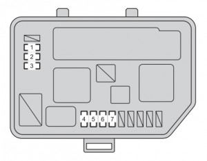 Toyota Yaris Hatchback mk3 - fuse box - engine compartment type B