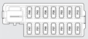 Ford Ka mk2 (2008) - fuse box - dashboard