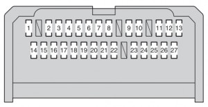 Toyota Avensis mk3 FL - fuse box - passenger compartment type A