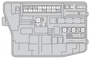 Toyota Corolla mk11 - fuse box - engine compartment