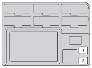 Toyota Hilux mk7 - fuse box - driver's side instrument panel (rear side)