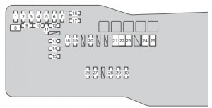 Toyota IQ - fuse box - engine compartment (type B)