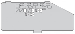 Toyota IQ - fuse box - engine compartment (type C)