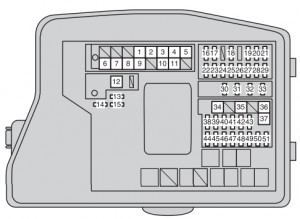 Toyota Verso - fuse box - engine compartment