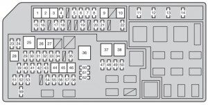 Toyota Land Cruiser 150 - fuse box - engine compartment