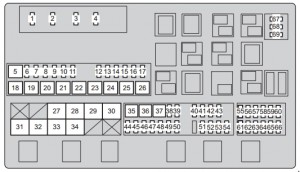 Toyota Land Cruiser - fuse box - engine compartment