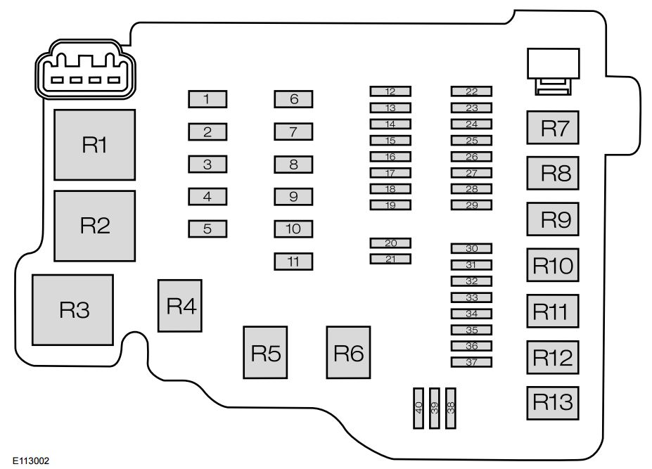 Ford EcoSport mk2 (Second Generation) (from 2013) - fuse box diagram