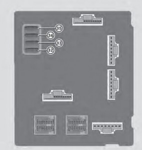 Smart Fortwo mk3 - fuse box - rear side