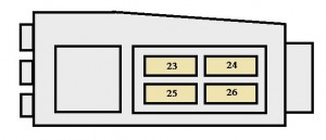 Toyota Corolla mk7 - fuse box - engine compartment (Canada)