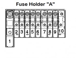 Volkswagen Transporter T5 ESSENTIALS - fuse box - holder A