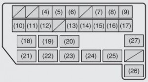 Maruti Suzuki SX4 - fuse box - engine compartment (petrol)