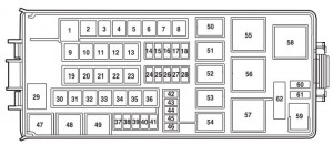 Mercury Milan - fuse box - power distribition box