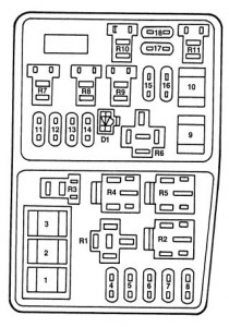 Mercury Mystique - fuse box - power distribution