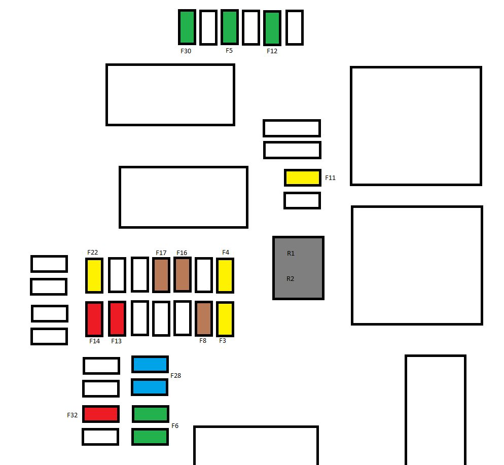 Citroen C4 Mk2  From 2011  - Fuse Box Diagram