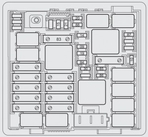 Fiat Punto 2012 - fuse box - engine compartment