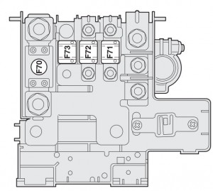 Fiat Stilo - fuse box - engine compartment (battery)