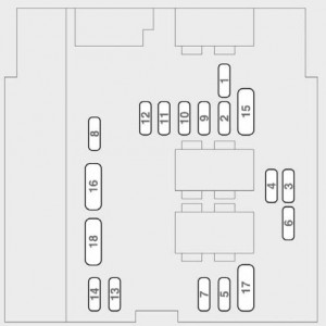 Lancia Phedra - fuse box - engine compartment