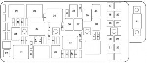 Chevrolet Malibu mk6 - fuse box - engine compartment