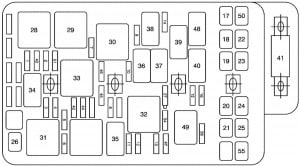 Chevrolet Malibu mk7 - fuse box - engine compartment