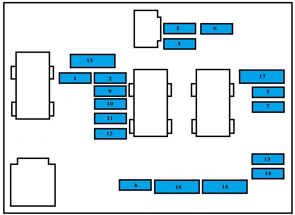 Peugeot 206 Cc  2003 - 2008  - Fuse Box Diagram