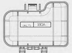 KIA Candeza - fuse box diagram - engine compartment (battery terminal cover)