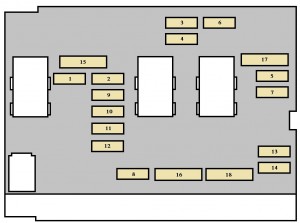 Peugeot 307 CC (2003) - fuse box - engine compartment