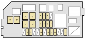 Toyota 4Runner - fuse box - engine compartment (USA)