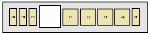 Toyota Avalon First Generation - fuse box - engine compartment