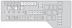 Toyota Avalon Third Generation - fuse box - engine compartment