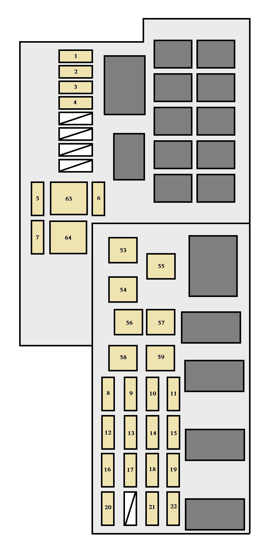 Toyota Camry  2004 - 2006  - Fuse Box Diagram