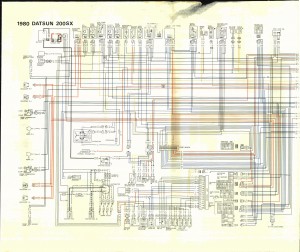 Nissan Datsun 200SX (1980) - wire diagram (page 1)