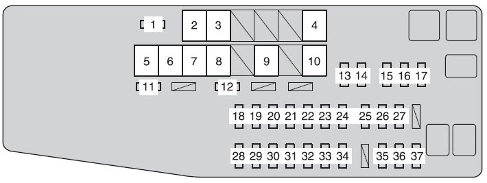 2013 toyota corolla interior fuse box diagram