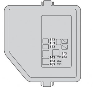 Toyota Camry Hybrid - fuse box - engine compartment (type B)