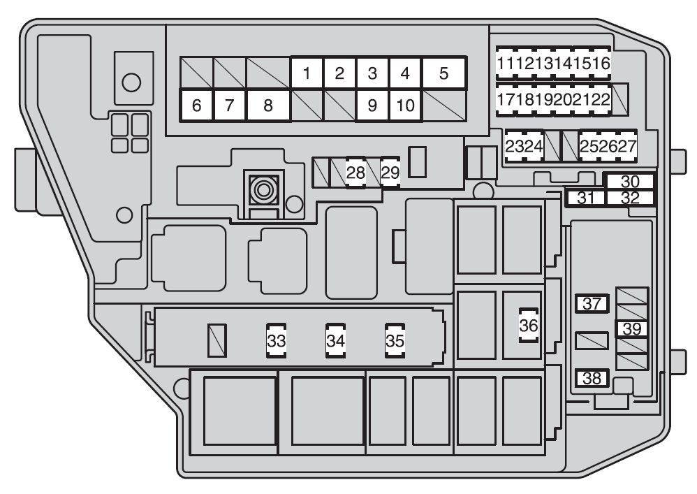 2013 toyota corolla interior fuse box diagram