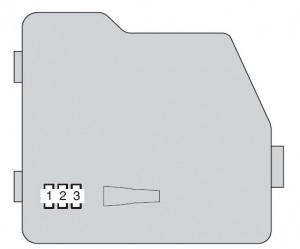 Toyota Highlander Hybrid - fuse box - engine compartment (type A - cover)