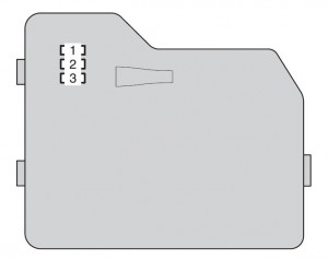 Toyota Highlander Hybrid - fuse box - engine compartment (type A - cover)