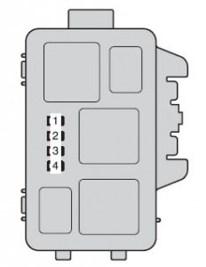 Toyota Highlander Hybrid - fuse box - engine compartment (type B)