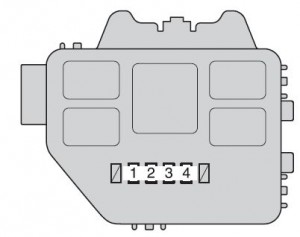 Toyota Highlander Hybrid - fuse box - engine compartment (type C)