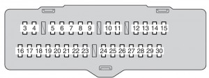 Toyota Highlander Hybrid - fuse box - instrument panel (fuse block)