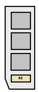 Toyota Highlander - fuse box - engine compartment (with DRL)