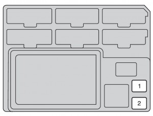 Toyota Hilux mk8 - fuse box - instrument panel (driver's side - rear side)