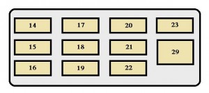 Toyota Paseo mk2 - fuse box - instrument panel