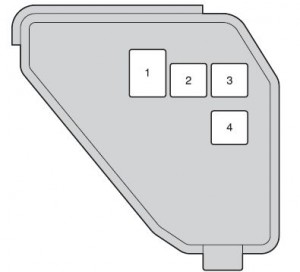 Toyota Prius C - fuse box - engine compartment (type B)