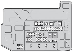 Toyota Prius V - fuse box - engine compartment