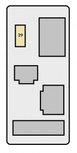 Toyota RAV4 mk1 - fuse box - passenger's side kick panel