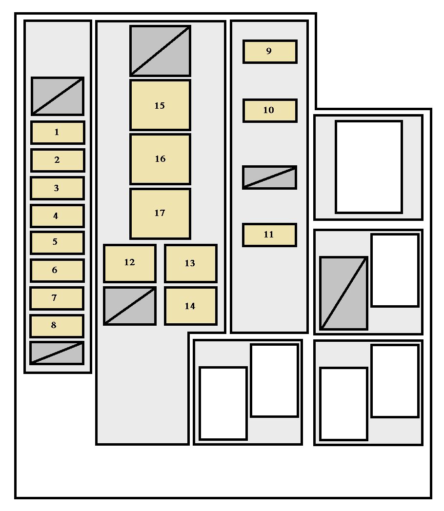 Toyota Rav4  Xa30  2005 - 2008  - Fuse Box Diagram