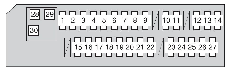 Toyota Rav4  Xa30  2009 - 2012  - Fuse Box Diagram