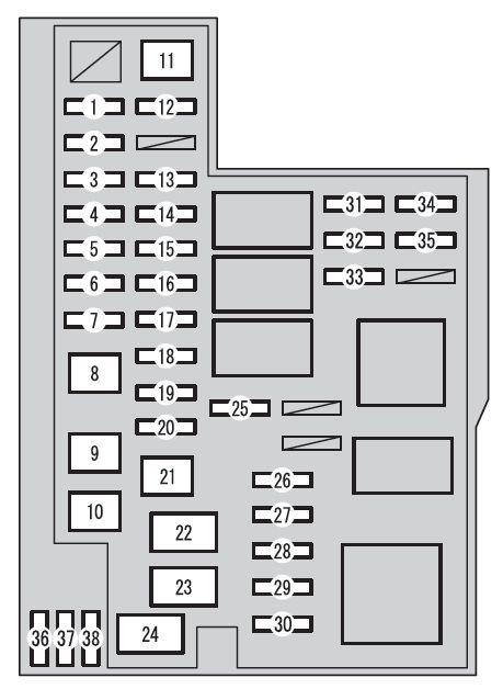 Toyota Rav4  Xa40  From 2015  -fuse Box Diagram
