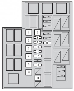 Toyota RAV4 mk4 - fuse box - engine compartment (type B)